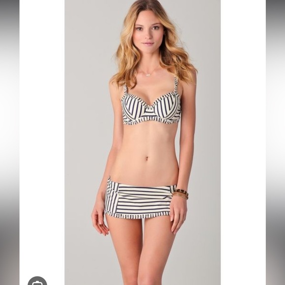 Tory Burch sail navy striped bikini top size XS NWOT - Picture 4 of 8